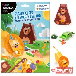 FIGURKI 3D Z NAKLEJKAMI ZOO KIDEA