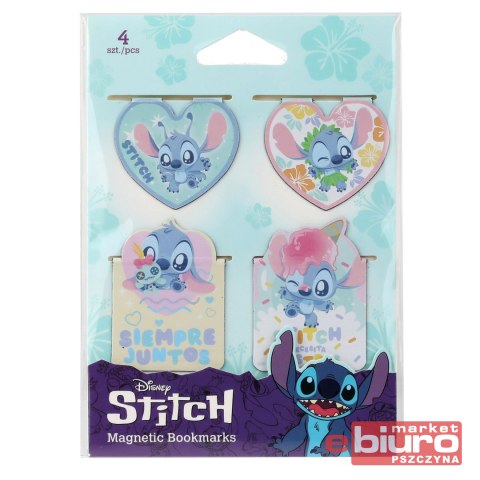 DISNEY FASHION ZAKŁADKI MAGNET 4SZT MIX WZ4 STITCH