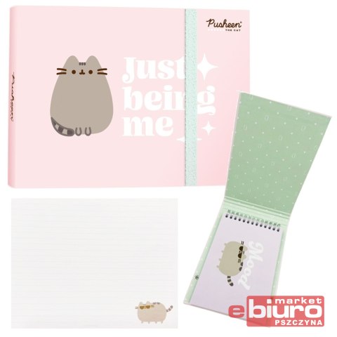 PAMIĘTNIK NA SPIRALI ZAMYKANY NA GUMKĘ PUSHEEN