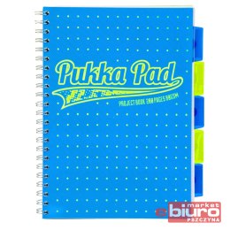 PROJECT BOOK NEON DOTS A4 KRATKA NIEBIESK 8471-NEO