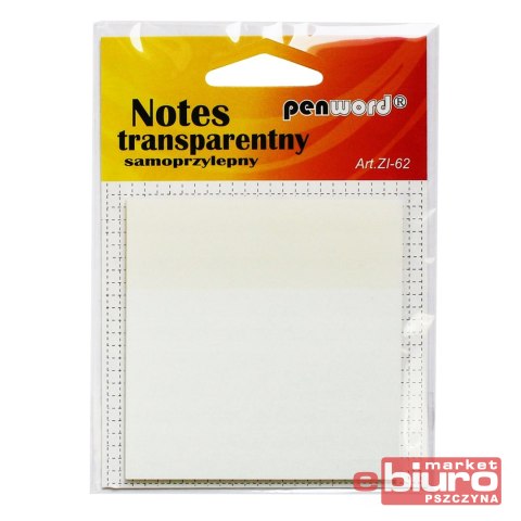 NOTES TRANSPARENTNY SAMOPR ZI-62 75X75MM 50K PSH