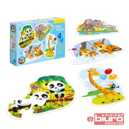 PUZZLE BABY 4w1 DZIKIE ZWIERZĄTKA MULTIGRA