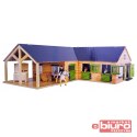STAJNIA DLA KONI 4 BOKSY MYJNIA 68X77X27CM 1:24 HI