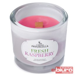 ŚWIECZKA SOJOWA FRESH RASPBERRY 170ML PAVONCELLA