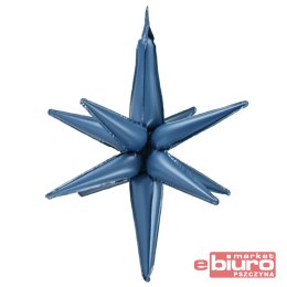 BALON FOLIOWY GWIAZDA 3D 105CM GRANAT PARTYDECO