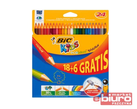 KREDKI EVOLUTION BIC KIDS 24 KOLORY KREDKI EVOLUTION BIC KIDS 24 KOLORY
