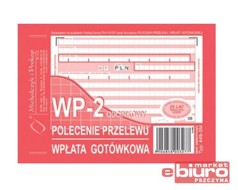 MIĘKKIE POLECENIE PRZELEWU A6 (2 SKŁ) 449-5