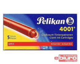 NABOJE PELIKAN GTP/5 CZERWONE WKŁADY DO PIÓR ATRAM