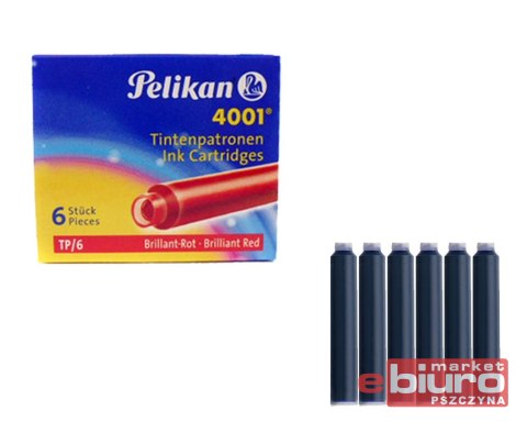 NABOJE PELIKAN TP/6 CZERWONE