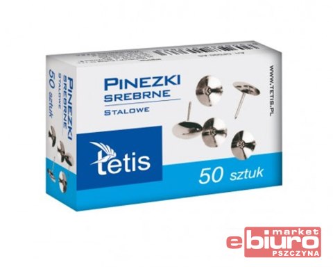 PINEZKI SREBRNE 50SZT GP090-AS TETIS