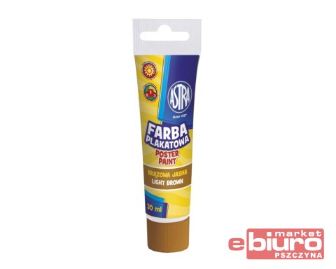 FARBY PLAKATOWE W TUBACH 30ML JASNY BRĄZ ASTRA