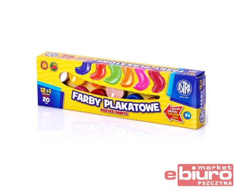 FARBY PLAKATOWE 12+1 KOLORÓW 20ML ASTRA