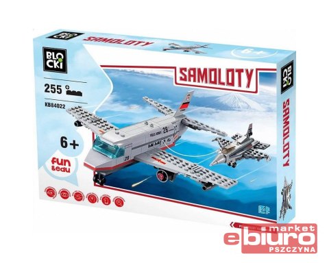 KLOCKI BLOCKI SAMOLOTY 255 ELEMENTÓW KB84022