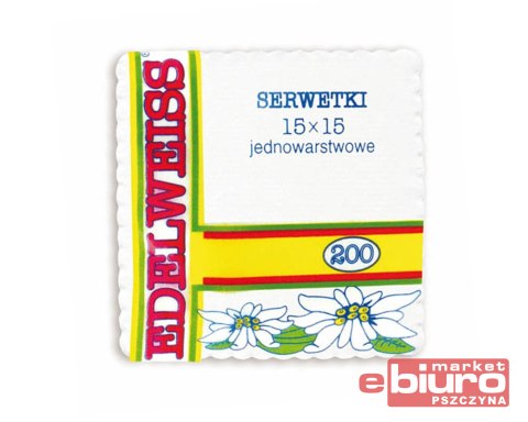 SERWETKI GASTRONOMICZNE ZĄBKOWA A'200 15X15 BIAŁE SERWETKI GASTRONOMICZNE ZĄBKOWA A'200 15X15 BIAŁE
