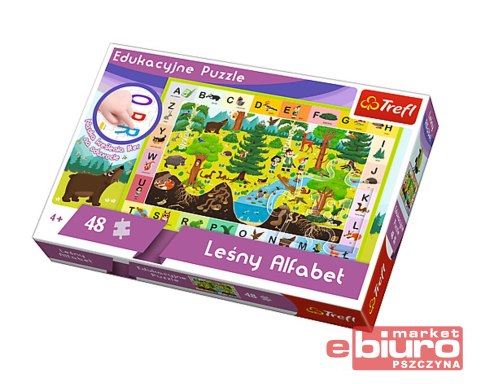 PUZZLE 48 EDUKACYJNE LEŚNY ALFABET 15520 TREFL