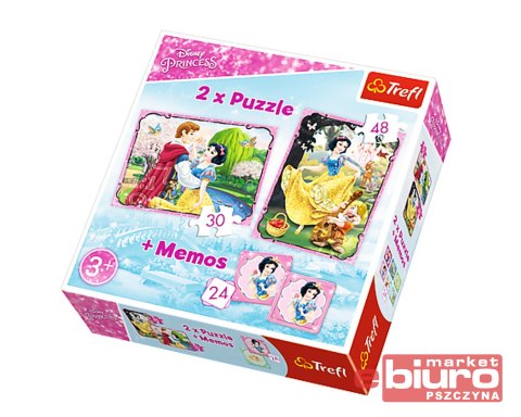 PUZZLE 2W1 +MEMO ZAKOCHANA ŚNIEŻKA TREFL 90603