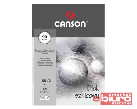 BLOK SZKICOWY OFFSET A4 90G 100ARK KL CANSON