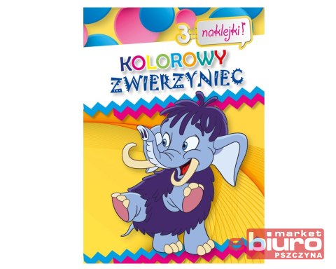 KOLOROWANKA KOLOROWY ZWIERZYNIEC 3 SŁONIKI MD