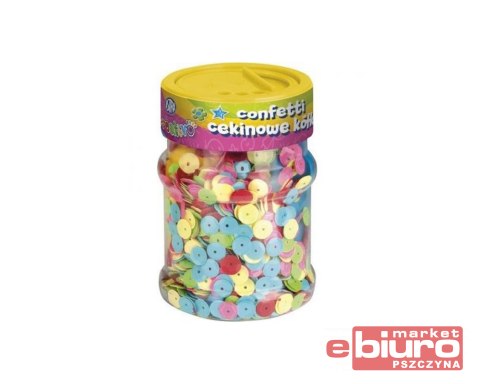 CONFETTI CEKINY KÓŁKA MIX FLUOR 100G ASTRA