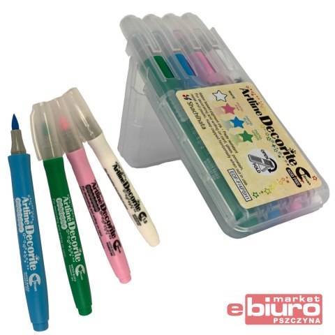 MARKER DECORITE BRUSH PASTELOWY 4 KOLORY MIX PSH1