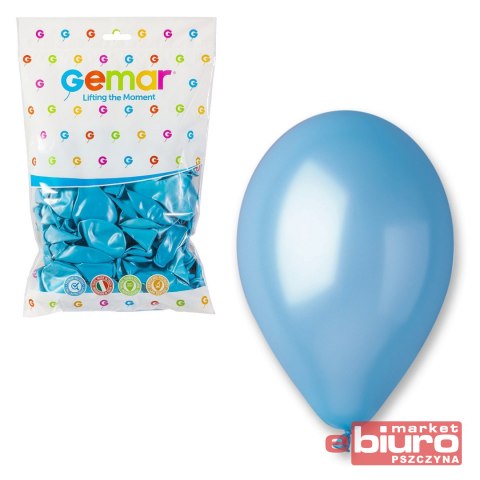 BALON GM110 METAL 12" BŁĘKITNY 100SZT