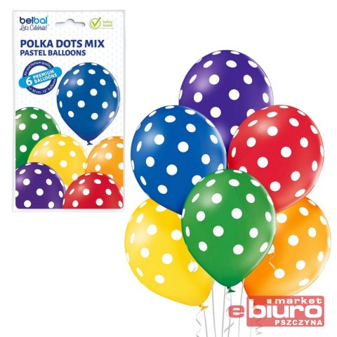 BALONY D11 POLKA DOTS MIX 1C5S 6SZT